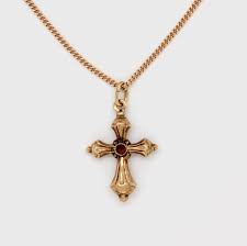 Antique Victorian 14k Gold And Garnet Cross Antique Garnet Etsy Garnet Cross Gold Cross Pendant Gold Cross Necklace