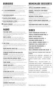 Page 2 Of Our New Farm To Table Menu Featuring Some Favorites New Fun Burgers And Som Blackberry Crumble Chocolate Chip Bread Baileys Irish Cream Cheesecake