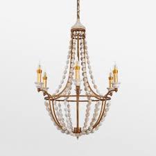 Dining Room Candle Chandelier Light Metal And Wooden Beads 5 Lights Antique Style Gold Pendant Light Beautifulhalo Com