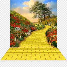 An ordinary human who, like dorothy, traveled into oz by accident. The Wonderful Wizard Of Oz The Wizard Of Oz The Tin Man Yellow Brick Road Scarecrow Yellow Road Landscape Grass Png Pngegg