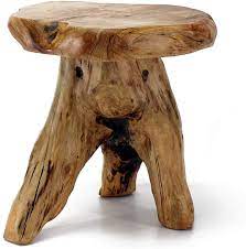 Hand carved from laminated cherry wood, this unique table evokes the beauty this wood top is in its primitive state with minimal finishing to the wood to preserve its natural, aged character. Amazon Com Welland Tree Stump Stool Live Edge Natural Edge Side Table Plant Stand Nightstand Mushroom Stool 14 Tall Garden Outdoor