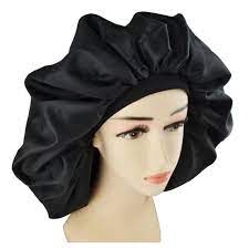 Shower Cap Silk Bonnet Hair Satin Bonnet For Sleeping Bonnet Women Night Sleep Hair Cap Head Cover Wide Elastic Band In 2021 Hair Bonnet Cap Hair Sleep Hairstyles