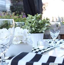 Black and white rug in the kitchen: How To Make A Beautiful Black And White Tablescape Setting For Four