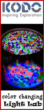 Kodo Kids Light Lab Round Color Changing Light Table Light Table Color Changing Lights Kids Lighting