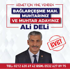 esenyurt baglarcesme mah muhtari ali deli afis ve sosyal medya banner calismasi