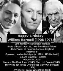 January 8: Happy Birthday William Hartnell (1908-1975) #williamhartnell  #actor #doctorwho #bornonthisday #happybirthday #JanuaryBirthdays #January  #Biography ◼️I can't fit all their filmography