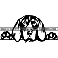 American Black And White Hound Dog American English Coonhound Peeking Dog Breed Clipart Svg Clipart Svg Dog Peeking Clip Art Clip Art Pictures