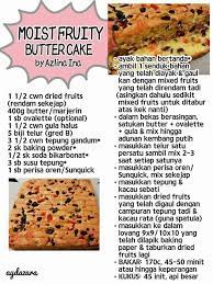 Aneka resepi kek viral azlina ina kukus, bakar mudah sedap! Fruit Cake Cake Recipes Light Fruit Cake Spicy Recipes