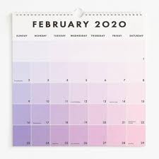 13 Gorgeous Wall Calendars We Love For 2020 Paint Chip Calendar Wall Calendar Calendar