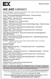 Bank of Khyber Jobs 2026