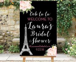 Bridal Shower Welcome Sign Paris Themed Bridal Shower Sign French Decor Eiffel Tower F Paris Bridal Shower Theme Bridal Shower Welcome Sign Bridal Shower Theme