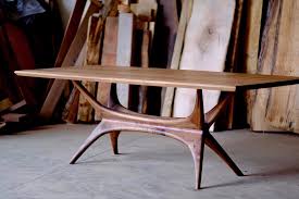 Mid Century Modern Dining Table Solid Walnut Dining Table Etsy Midcentury Modern Dining Table Modern Dining Table Mid Century Dining Chair Wood