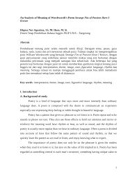 Ready to learn layanan pelanggan and 17 other words for bisnis in american english? Pdf An Analysis Of Meaning Of Wordsworth S Poem Strange Fits Of Passion Have I Known