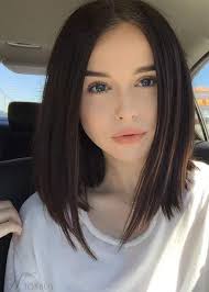 Shoulder Length Lob Hairstyle Silky Straight Natural Color Human Hair Lace Front Wigs 16 Inches Short Straight Hair Lob Hairstyle Shoulder Hair