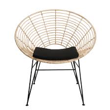 Fauteuil osier ikea ~ l osier noir la nouvelle tendance pour les. Fauteuil Rotin Rond Coussin Noir Sumba Fauteuils Pier Import