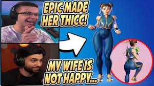 Top 100 thicc fortnite skins in real life!!!! Streamers Jaws Drop After Seeing How Thicc This New Fortnite Skin Is Fortnite Season 5 Youtube
