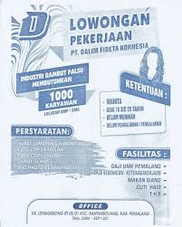 Jl raya batujajar km 4 ds giriasih no 32 bandung barat jawa barat telpon: Event Pemalang On Twitter Info Loker Pemalang Dan Sekitarnya Infoloker Lokerpemalang