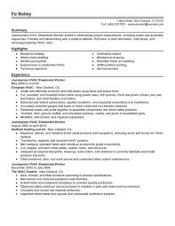 Don't forget to fill it up with your information, it's important to gather all your work experience once you download the cv format so you can start customizing it in word. Hvac Sheetmetal Worker Resume Example Myperfectresume