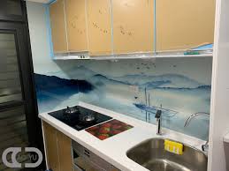 uv噴繪反打山水廚房玻璃 security