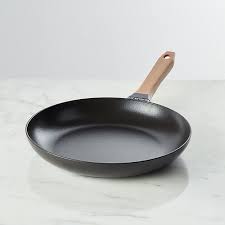 Staub Matte Black Cast Iron 11 Fry Pan With Wooden Handle Crate And Barrel In 2020 Wooden Handles Cast Iron Cookware And Bakeware
