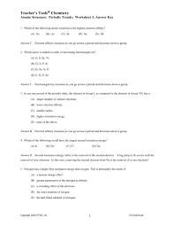 9 photos periodic table trends worksheet answer key. Key
