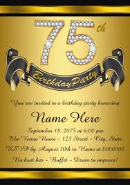 Party Invitation Card Woman 50th Birthday Invitation Sample The Best 75th Birthday Invitations And Party Invitation Wording Ideas 75th Birthday Invitations 75th Birthday Parties Party Invite Template