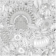 Free floral mandala coloring page printable. Thanksgiving Coloring Pages