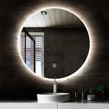 Round Back Lit Led Mirror Bathroom Touch Button De Fogger 60cm And 80cm Ebay See more ideas about bathroom mirror lights, bathroom mirror, amazing bathrooms. usd
