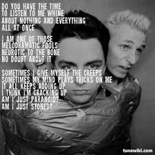 Do You Have A Time To Listen To Me Whine Lyricart For Basket Case By Green Day Green Day Music Book Film Music Books