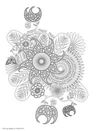 That includes geometric designs, a sandcastle, and owl, abstract designs, flowers. Coloring Pages For Adults Abstract Flowers Coloring Pages Printable Com