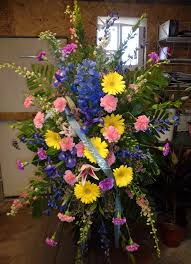 Standing Casket Spray Funeral Flowers Check Out Little House Gifts And More In Houston Missouri 417 967 0052 Funeral Flowers House Gifts