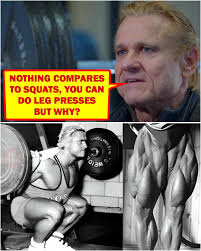 Tom Platz: "Nothing's like squats I mean nothing compares to squats. You  can do leg presses, but why? Why do an inferior movement? I mean there's a  reason people don't squat -