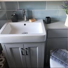 Customer Bathroom Picture Chatsworth Grey Vanity Unit Inset Basin Monobloc Mixer Tap Glorygirl Bournemo Fitted Bathroom Small Toilet Room Bathroom Redesign
