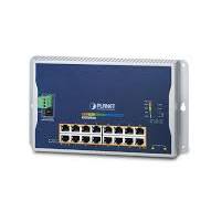 PLANET WGS-4215-16P2S Industrial Flat Wall Mount L2 Managed 16-Port PoE  Switch, 240W Total PoE Budget