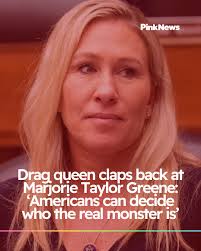 Drag queen Lil Miss Hot Mess has clapped back at Marjorie Taylor Greene  after the Republican called her a “monster”. ➡️ bit.ly/47Qwlmp