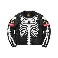 Supreme Supreme Vanson Leather Bones Jacket 1 175 Via Polyvore Featuring Outerwear Jackets 100 Leather Jacket Real Leather Jacket Clothes Design Jackets