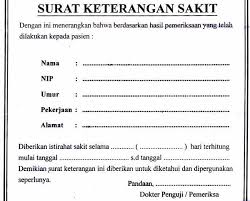 Surat keterangan dokter (physician form) rawat inap/ hospitalization. Contoh Surat Dokter Semarang Masnurul