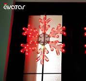 AVATAR CONTROLS 31.5 in. Big Snowflake Smart Lights Sparkleing DIY Color  Changing Remote App Control 78 LED Prelit Window Hanging Lights ABSL69