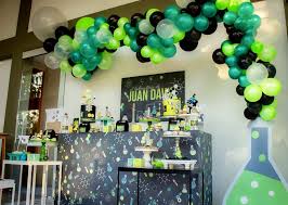 Science Party Birthday Party Ideas Photo 1 Of 21 Science Party Decorations Science Birthday Party Ideas Science Party
