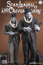 Stan Laurel Oliver Hardy Statues Honolulu Baby