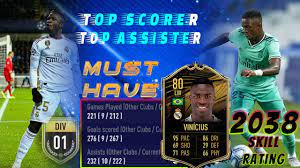 Info ovr pot gro age sm wf wr pac sho pas dri def phy bs igs Vinicius Jr Fifa 21 Beast Youtube