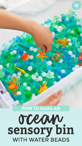 Kitchen sensory bin ideas aba. How To Make An Ocean Sensory Bin With Water Beads One Lovely Life