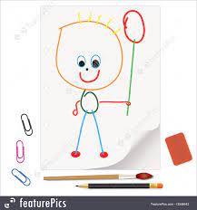 When the whole thing starts to look like an oval, join the lines up. Illustration Of Kids Drawings A Gift For Mom And Dad