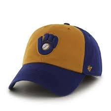 Milwaukee Brewers Franchise Royal 47 Brand Hat Detroit Game Gear Gold Hats 47 Brand Hats