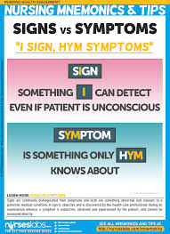 Nursing Health Assessment Mnemonics Tips With Images Nursing Mnemonics Mnemonics Sign Vs Symptom