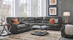 It's neutral which makes for a sound wall color choice because it works with many other colors that you might incorporate such as blue, orange, yellow, white, black, etc. Galiano Gray 6 Pc Leather Power Reclining Sectional Living Room Sets Furniture Reclining Living Room Furniture Sets Living Room Furniture Styles