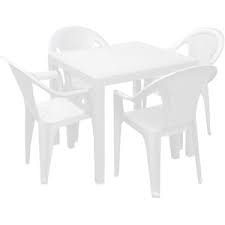 Happygrill toddler table chairs set children plastic furniture set chair table for patio garden. Garden Plastic Tables The Range
