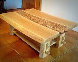 Massive Oak Handmade Live Adge Wood Dinning Table Etsy In 2020 Unique Wood Furniture Coffee Table Oak Coffee Table
