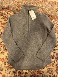 PRANA Women's Wool Blend 1/4 Zip Truckee Tunic Sweater Grey MED $160  NEW | eBay
