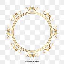 Simple Art Watercolor Flower Psd Layered Advertising Background Circle Frames Gold Circle Frames Frame Clipart